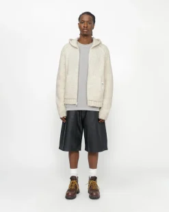 CHUNKY KNIT ZIP HOODIE