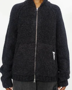 CHUNKY KNIT ZIP HOODIE