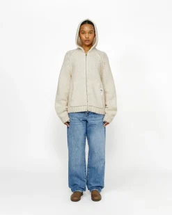 CHUNKY KNIT ZIP HOODIE