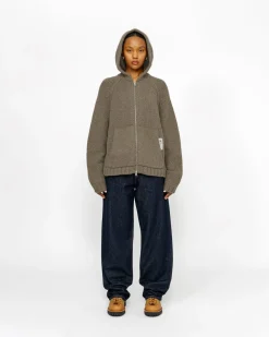 CHUNKY KNIT ZIP HOODIE