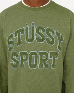 Crew Aus Zweifarbigem Baumwollmesh