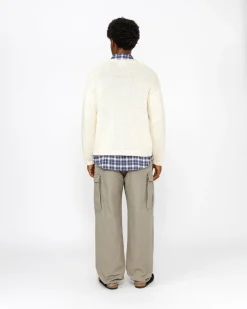 EMBROIDERED V-NECK LOGO SWEATER