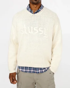 EMBROIDERED V-NECK LOGO SWEATER