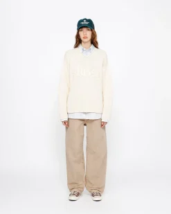 EMBROIDERED V-NECK LOGO SWEATER