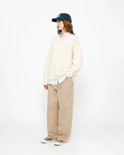 EMBROIDERED V-NECK LOGO SWEATER