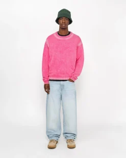 FADED COTTON KNIT CREW