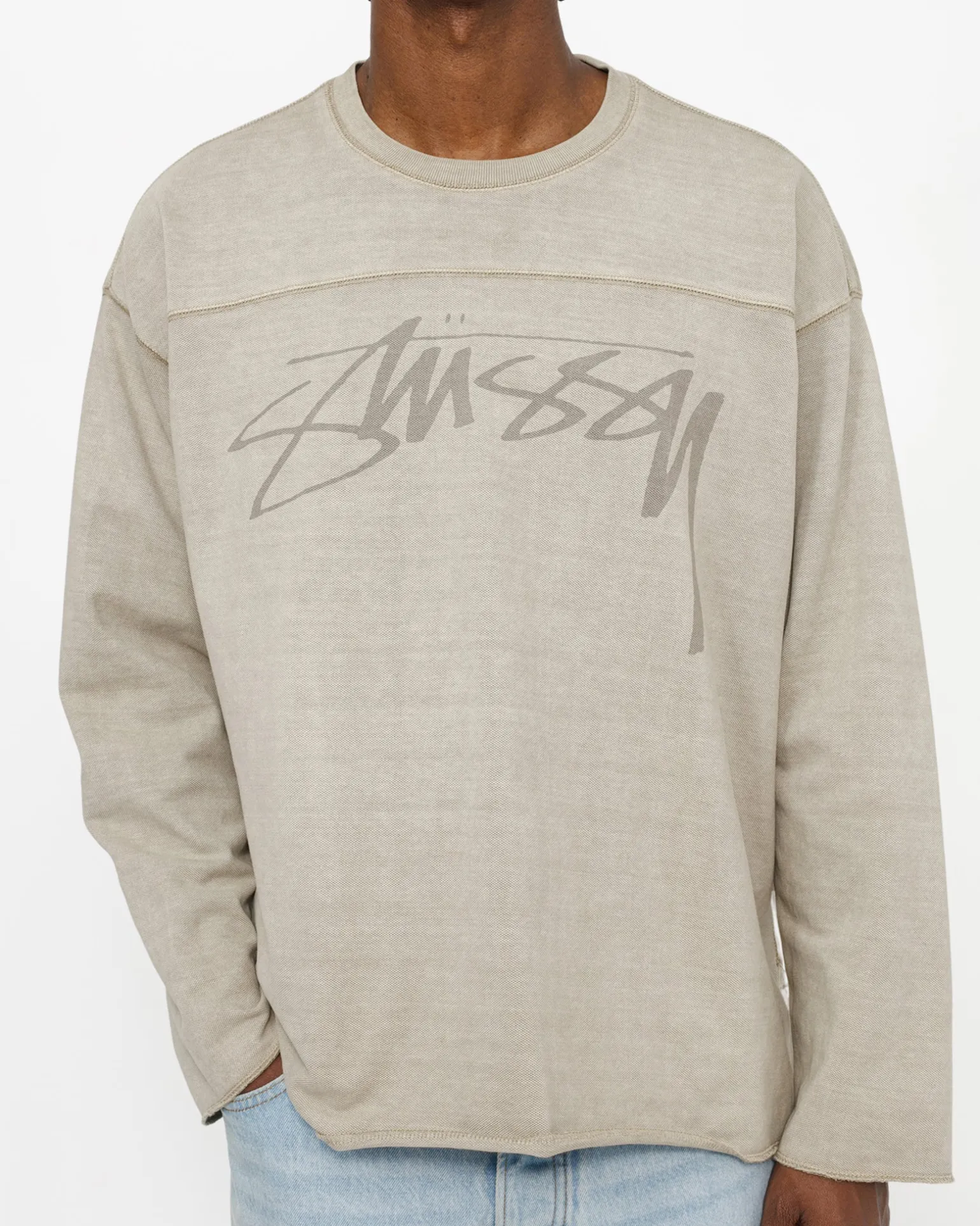 FOOTBALL CREW PIGMENT DYED COTTON