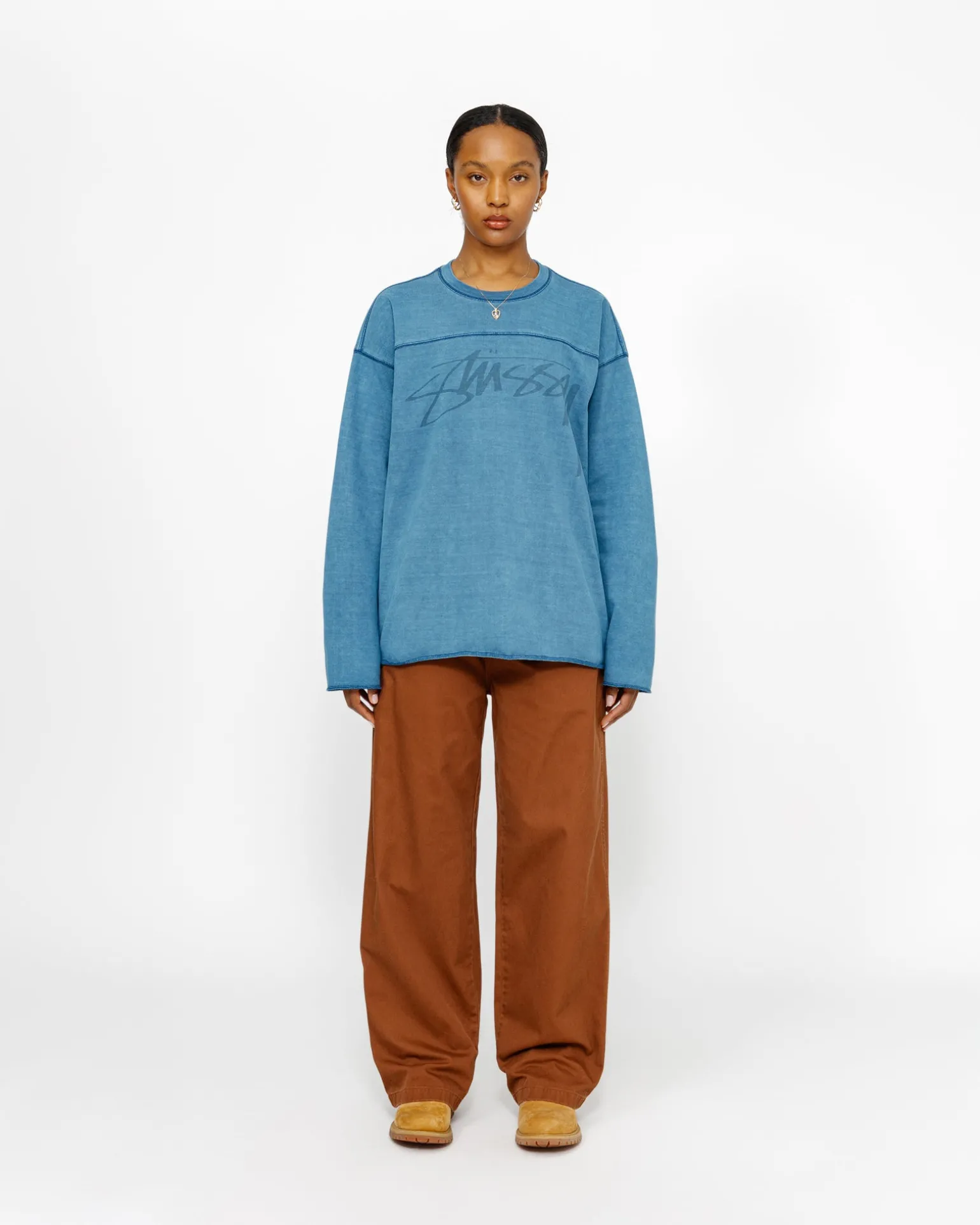 FOOTBALL CREW PIGMENT DYED COTTON