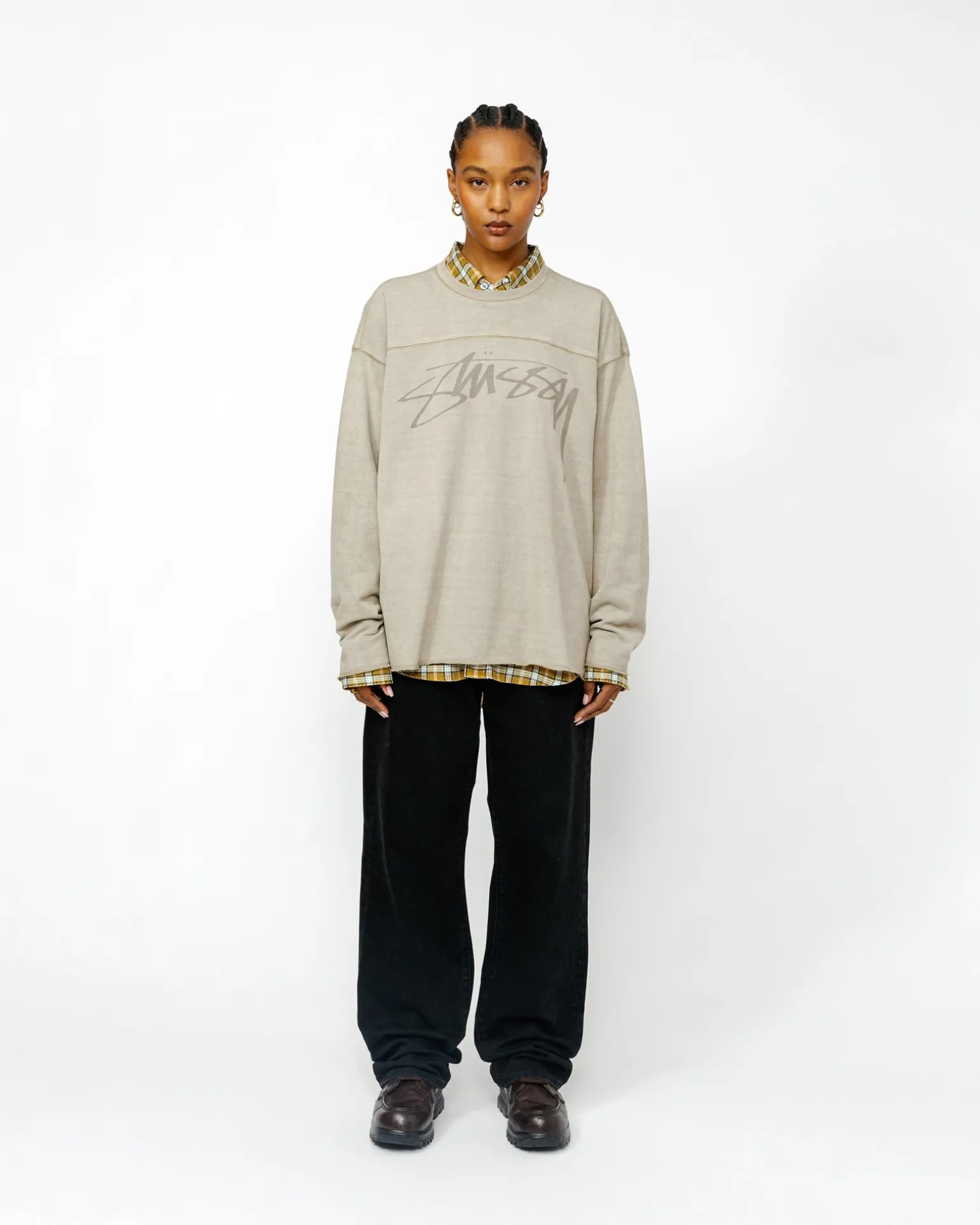 FOOTBALL CREW PIGMENT DYED COTTON