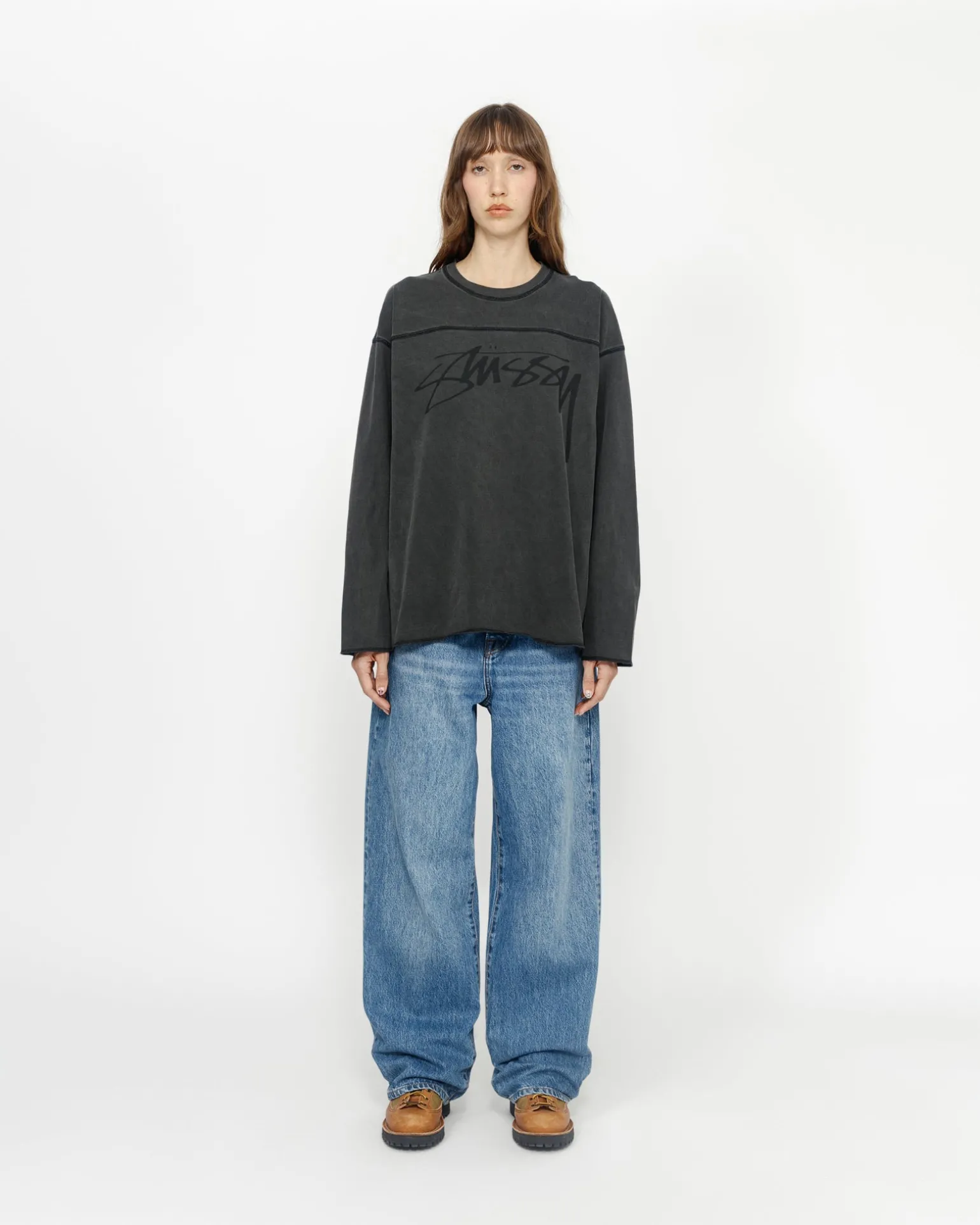 FOOTBALL CREW PIGMENT DYED COTTON