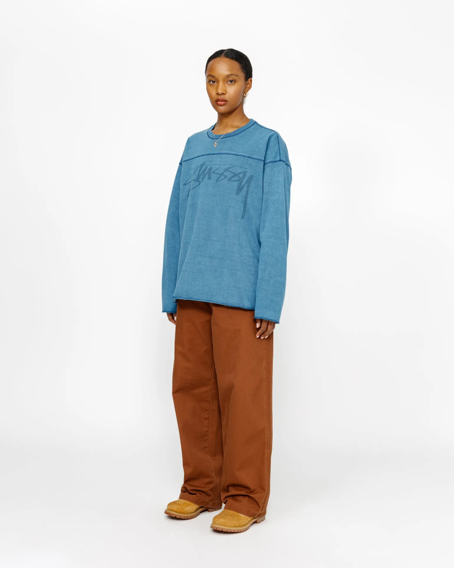 FOOTBALL CREW PIGMENT DYED COTTON