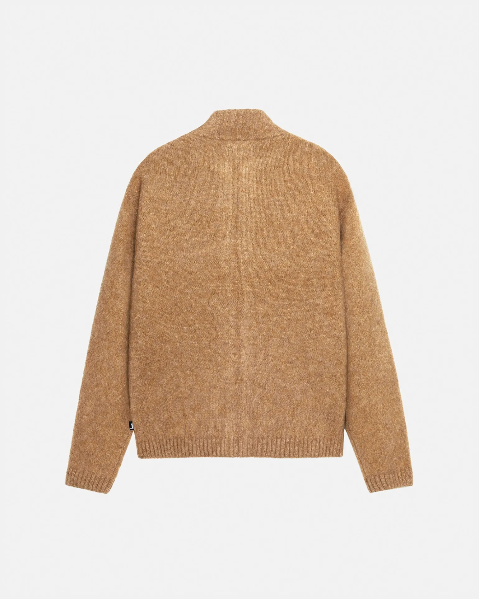 GEBÜRSTETER MERINO-SWEATER MIT DURCHGEHENDEM REISSVERSCHLUSS