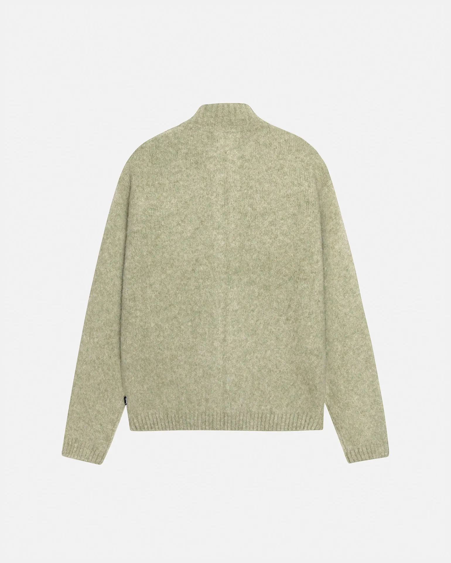 GEBÜRSTETER MERINO-SWEATER MIT DURCHGEHENDEM REISSVERSCHLUSS