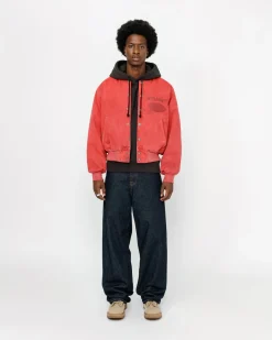 GHOST LOGO CANVAS VARSITY JACKE