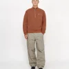 HALF ZIP MOCK NECK SWEATER