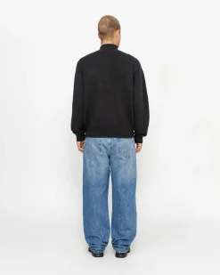 HALF ZIP MOCK NECK SWEATER