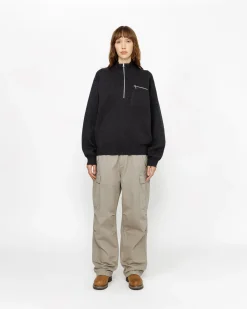 HALF ZIP MOCK NECK SWEATER