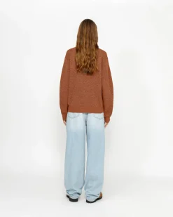 HALF ZIP MOCK NECK SWEATER