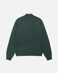 HALF ZIP MOCK NECK SWEATER