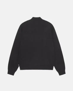 HALF ZIP MOCK NECK SWEATER