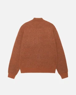 HALF ZIP MOCK NECK SWEATER
