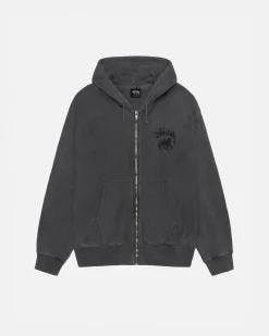 RASTA LION ZIP HOODIE PIGMENTGEFÄRBT