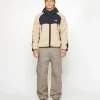 SHERPA PANELED HOODED JACKET