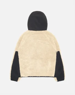 SHERPA PANELED HOODED JACKET