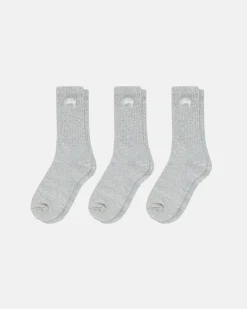 STOCK CREW SOCKS 3 PACK