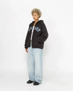 VERBLASSTE GRAFIK ZIP HOODIE