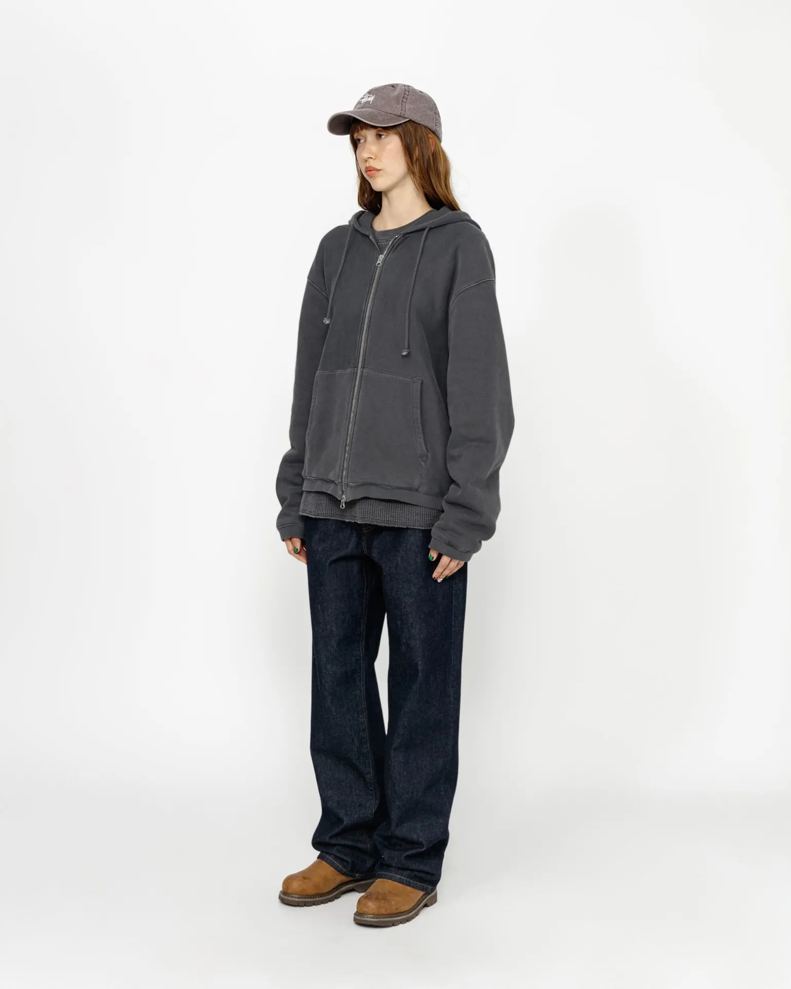 WAFFELGEFÜTTERTER ZIP HOODIE