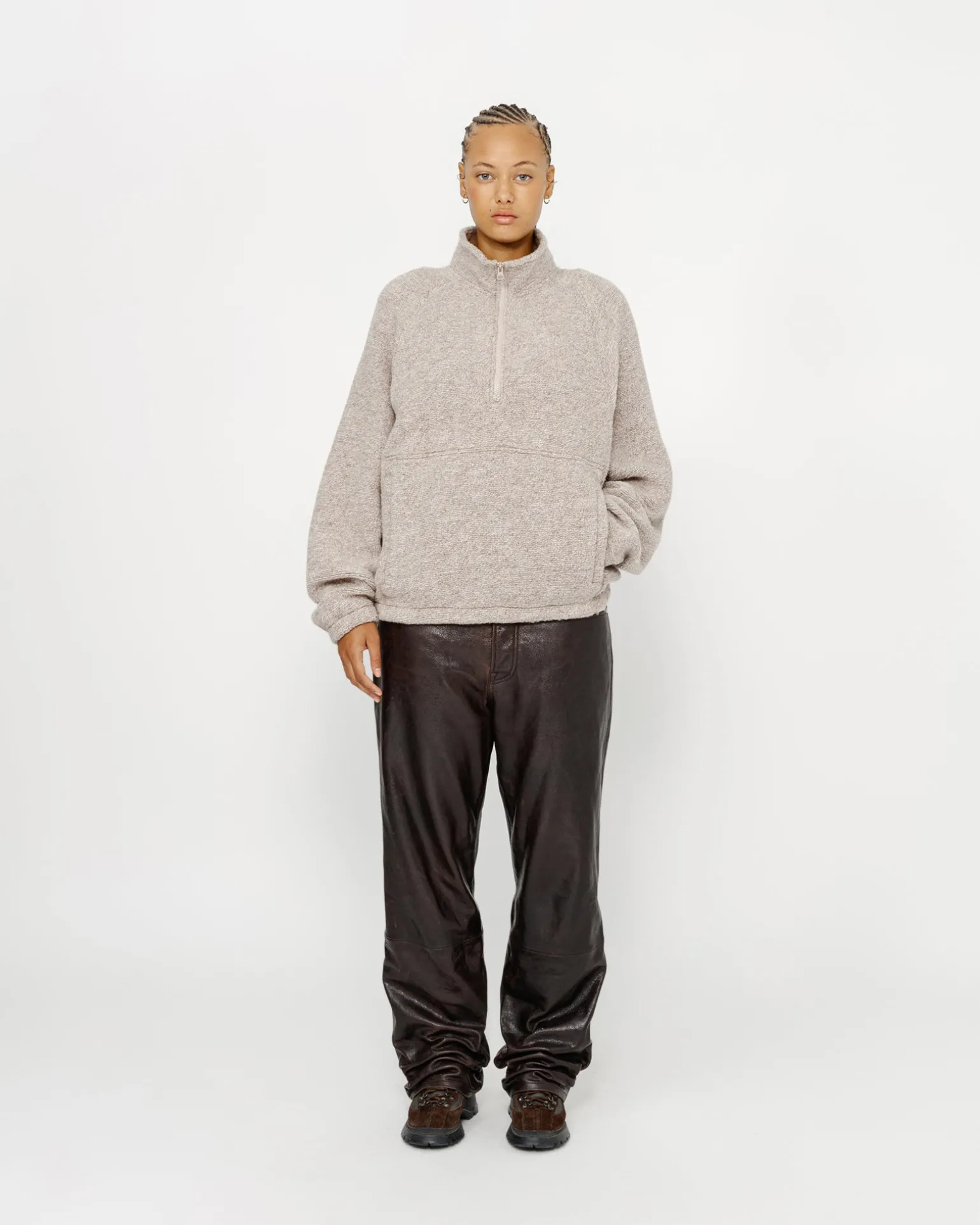 Wollmischung Sherpa Mit Stehkragen