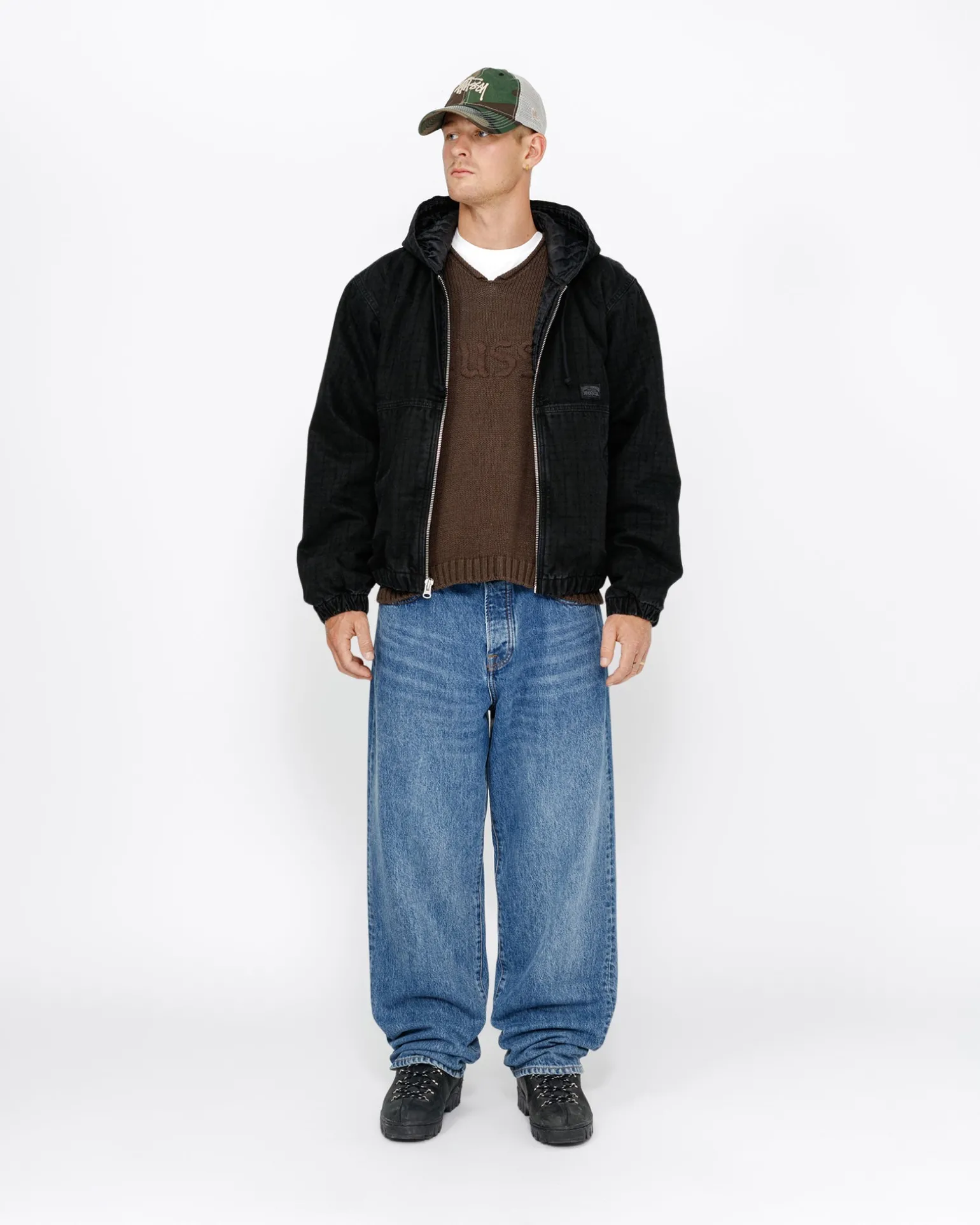 WORK JACKET CANVAS NEEDLE PUNCH