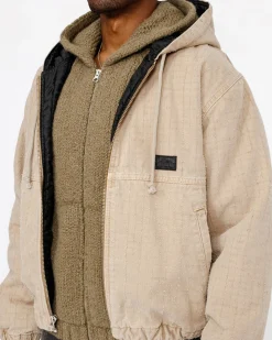 WORK JACKET CANVAS NEEDLE PUNCH