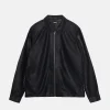ZIP SHIRT PERFORATED LEATHER