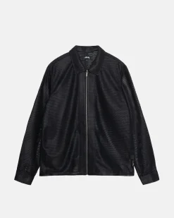 ZIP SHIRT PERFORATED LEATHER