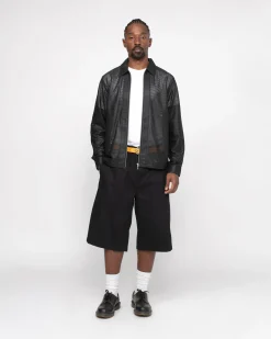 ZIP SHIRT PERFORATED LEATHER