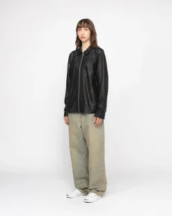 ZIP SHIRT PERFORATED LEATHER