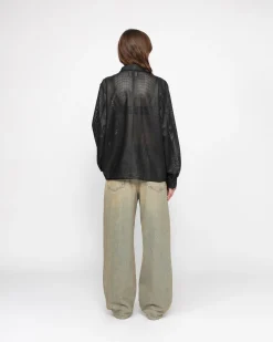 ZIP SHIRT PERFORATED LEATHER