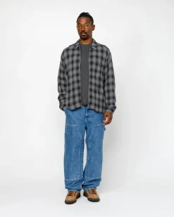 ZIP SHIRT TWISTED YARN PLAID