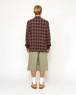 ZIP SHIRT TWISTED YARN PLAID