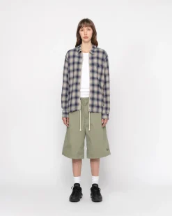 ZIP SHIRT TWISTED YARN PLAID