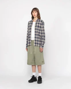 ZIP SHIRT TWISTED YARN PLAID