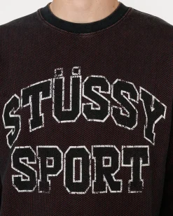 Zweifarbiger Baumwoll-Mesh-Pullover