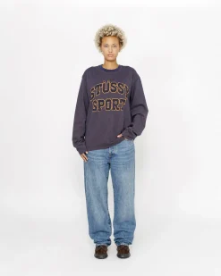 Zweifarbiges Baumwollmesh Crewneck