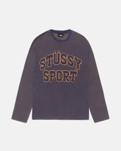 Zweifarbiges Baumwollmesh Crewneck