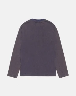 Zweifarbiges Baumwollmesh Crewneck